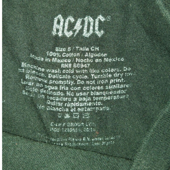 ACDC Band T Shirt Small Black Striped White Sleeve Decal - Picture 4 of 6